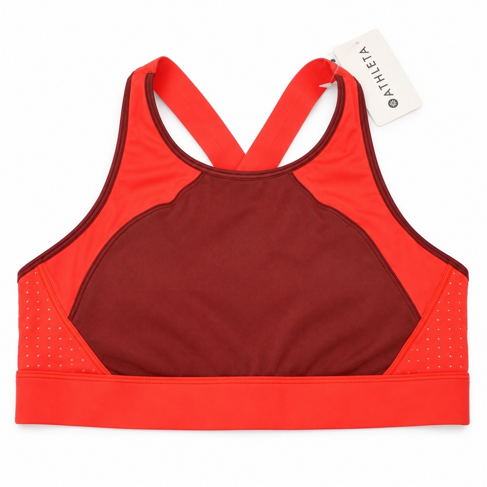 Athleta Rise Up Bra in Supersonic Red Burgundy Medium Support 531887 Size M